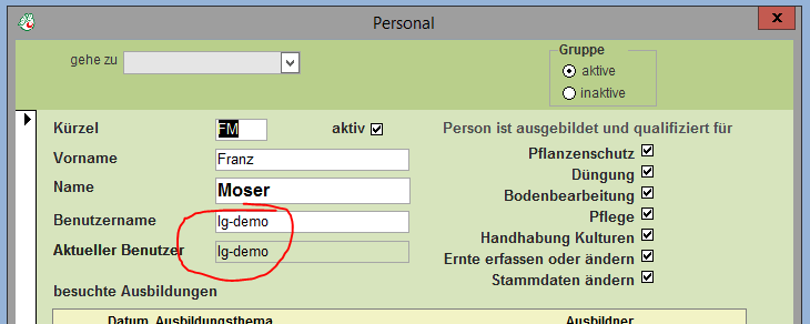 m3 benutzerrechte erteilen